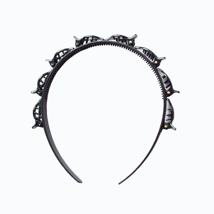 Fashion Hollow-Out Hairband for Women & Girls – Toothed Braided Hair Clip Accessory, Wholesale