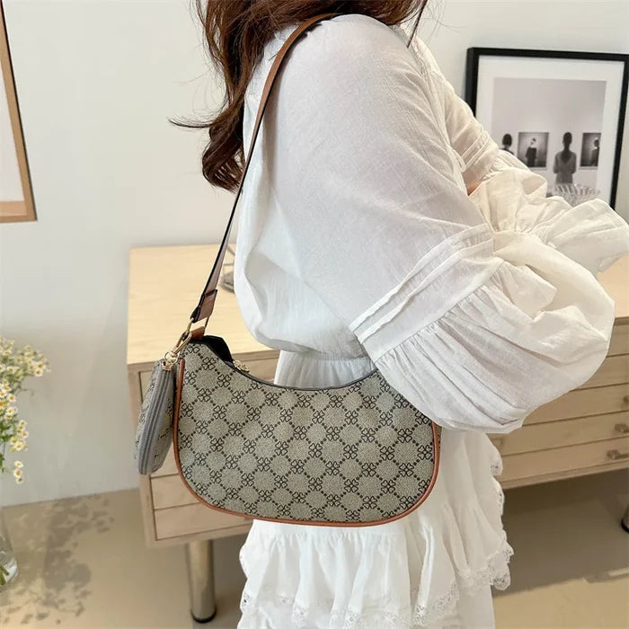 Fashion Luxury Branded Ladies PU Leather Cross Body Tote Bag