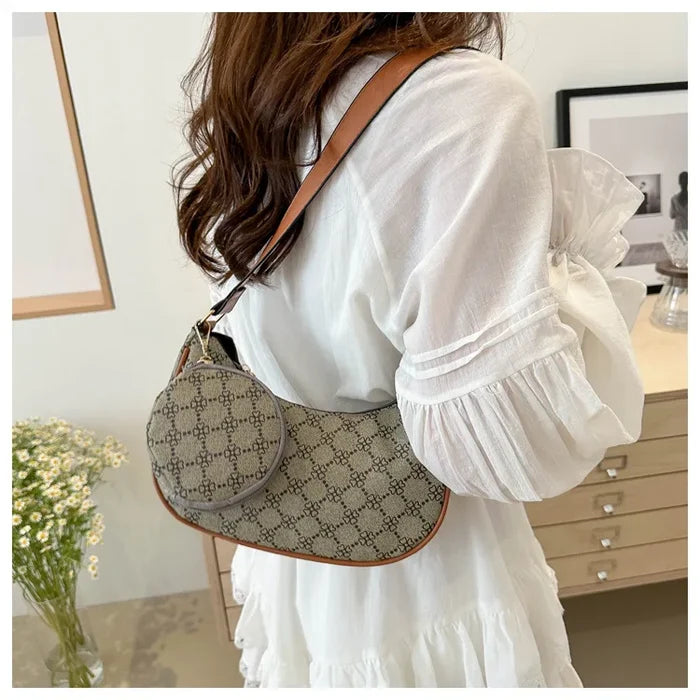 Fashion Luxury Branded Ladies PU Leather Cross Body Tote Bag