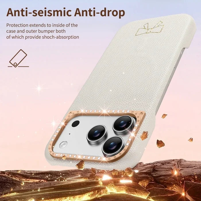Fashion Magnetic PU Leather Girl Phone Cases for iPhone