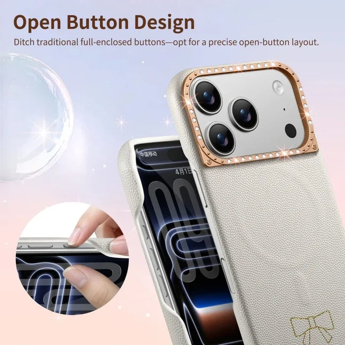 Fashion Magnetic PU Leather Girl Phone Cases for iPhone