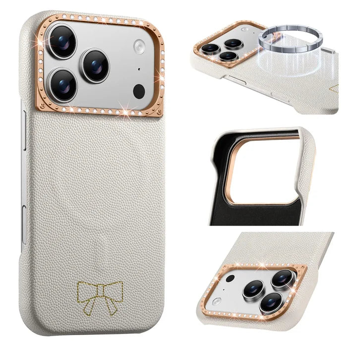 Fashion Magnetic PU Leather Girl Phone Cases for iPhone