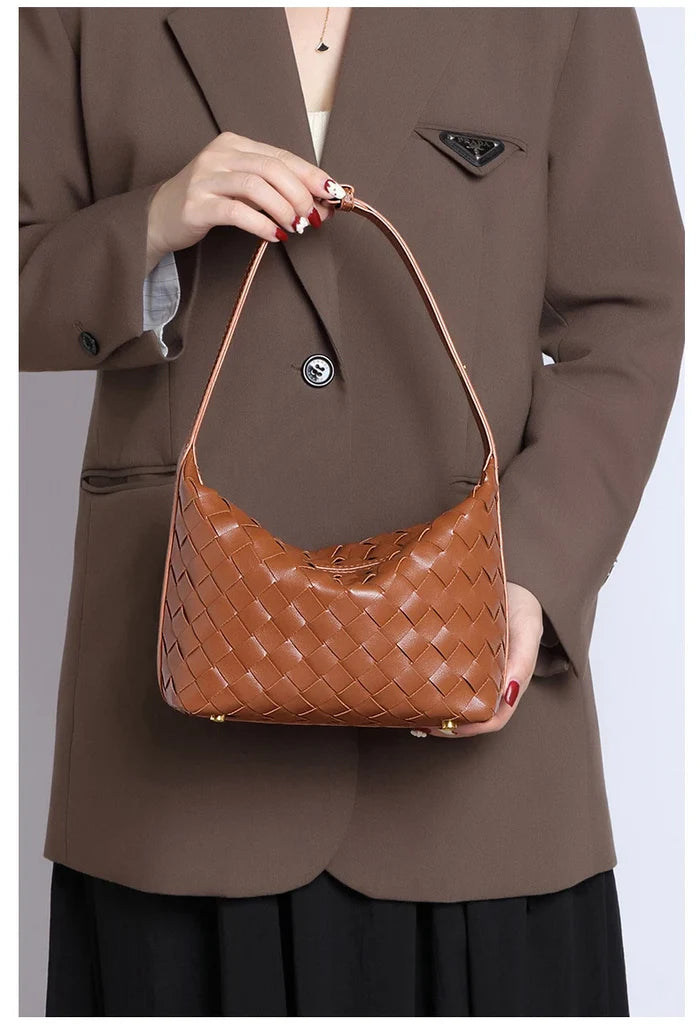 Fashion Women Woven Adjustable Handle Woven Hobo Bags for Ladies