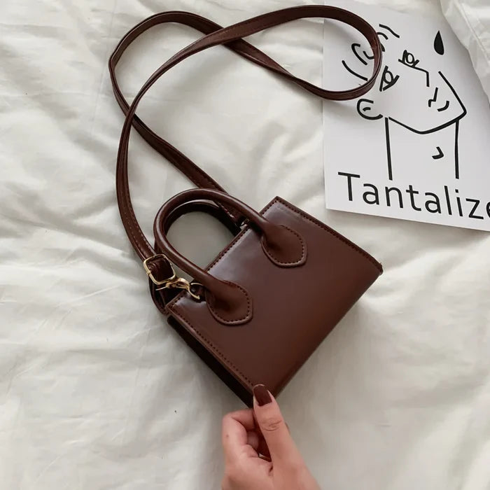 Fashion Women's Small Crossbody Bag PU Leather Messenger Bags Zipper