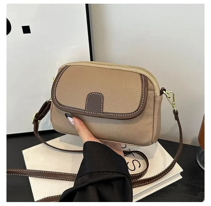Fashion Women's Small Crossbody Bag PU Leather Messenger Bags Zipper