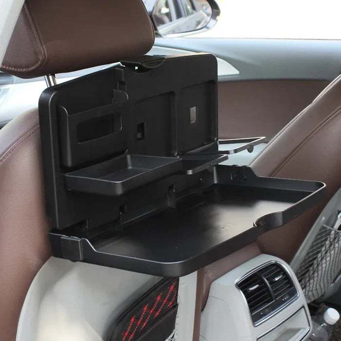 Foldable Car Seatback Tray Table & Storage Holder