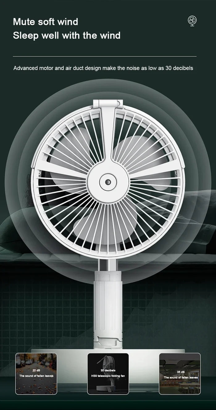 Folding Telescopic 5-in-1 Smart Fan