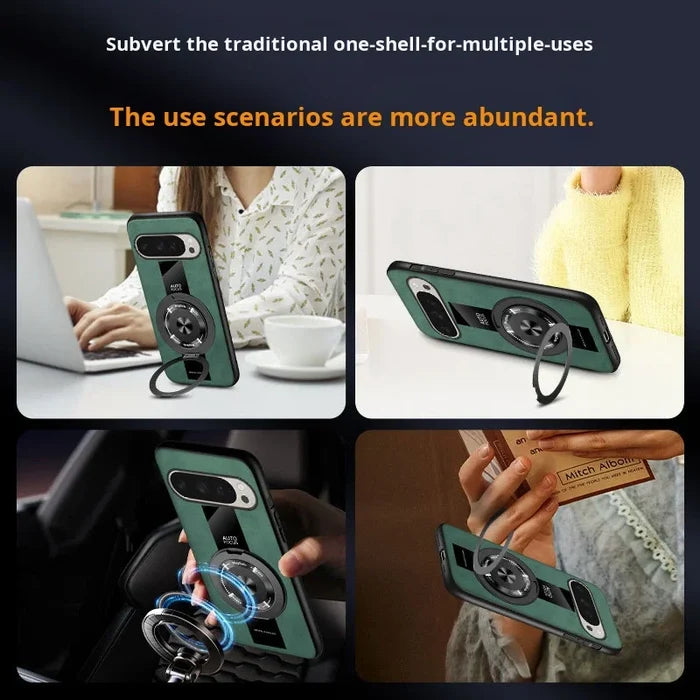 For Google Pixel  Mobile Phone Case PU Leather Rotating Holder