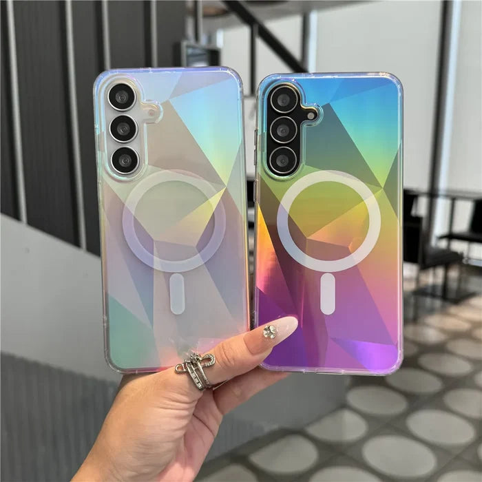 For Samsung New Gradient Magnetic Phone Case IMD TPU PC