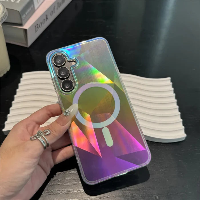 For Samsung New Gradient Magnetic Phone Case IMD TPU PC