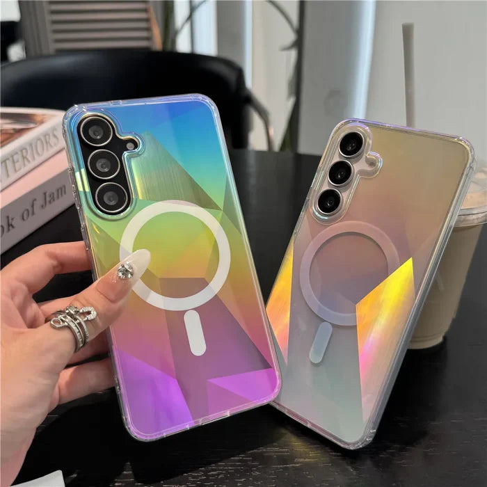 For Samsung New Gradient Magnetic Phone Case IMD TPU PC