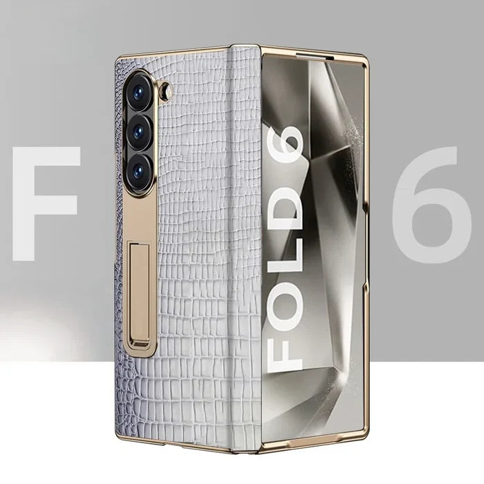 Lizard belly pattern white / For Samsung zfold 6