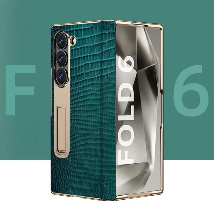 Lizard belly pattern green / For Samsung zfold 6