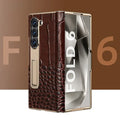 Crocodile pattern brown / For Samsung zfold 6