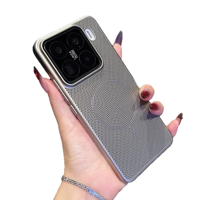 For Xiaomi Magnetic Phone Case Mesh Cooling Breathable