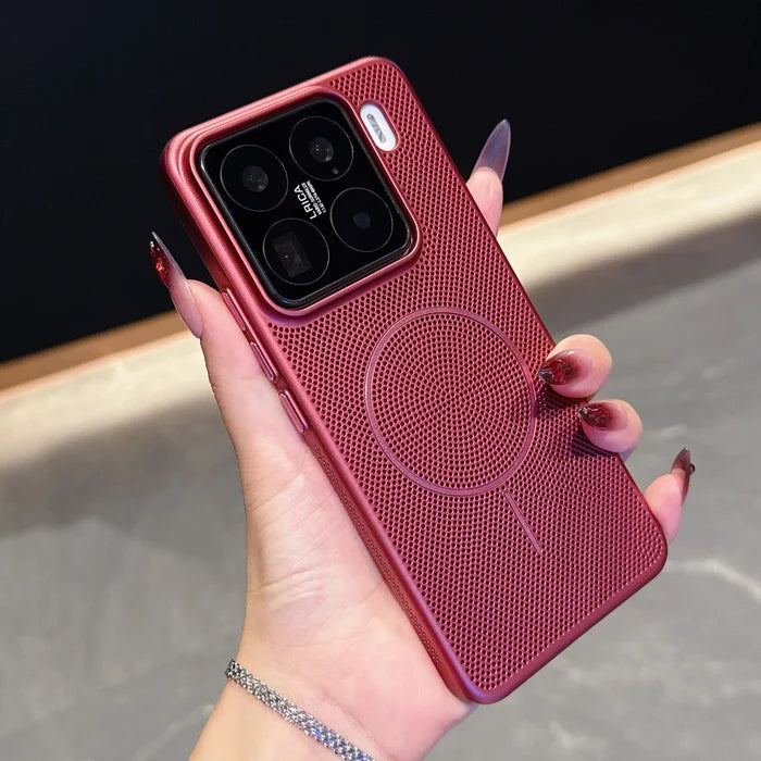 For Xiaomi Magnetic Phone Case Mesh Cooling Breathable