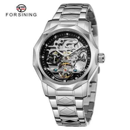 Forsining 199A Classy Design Skeleton Transparent Golden Stainless