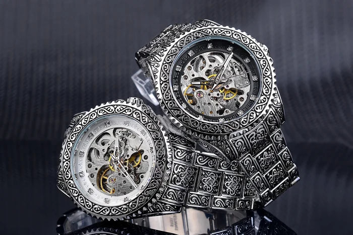 Forsining Gold Skeleton Automatic Men's Watch