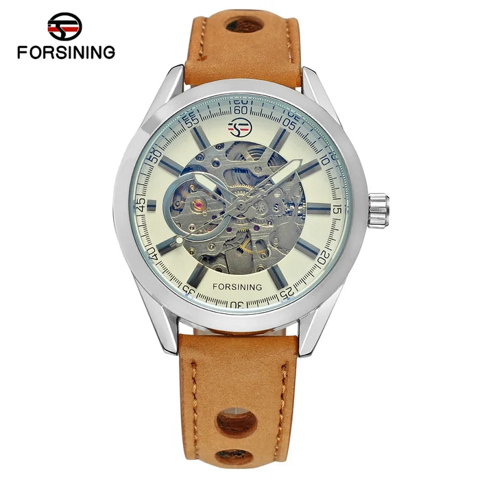Forsining Skeleton Automatic Luxury Watch for Men