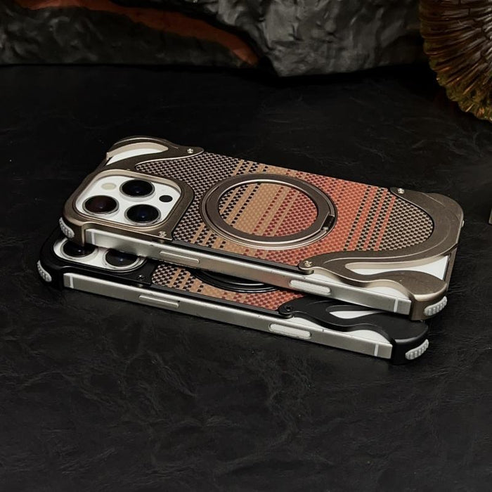 Frameless Carbon Fiber Magnetic Ring Holder Shockproof Cover