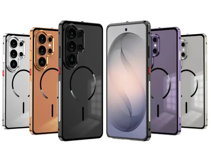 Frosted Magnetic Case Metal Frame Aluminum Alloy Bumper Buckle Matte Case