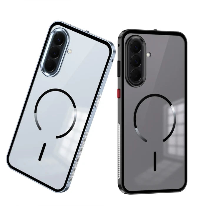 Frosted Magnetic Case Metal Frame Aluminum Alloy Bumper Buckle Matte Case