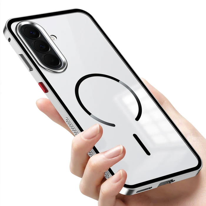 Frosted Magnetic Case Metal Frame Aluminum Alloy Bumper Buckle Matte Case