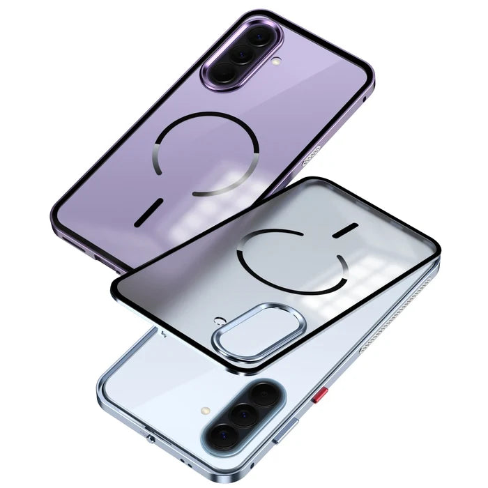 Frosted Magnetic Case Metal Frame Aluminum Alloy Bumper Buckle Matte Case