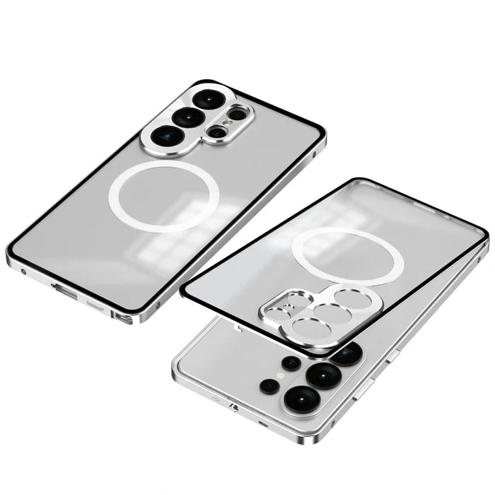 Frosted Magnetic Case Metal Frame Aluminum Alloy Bumper Buckle Matte Case