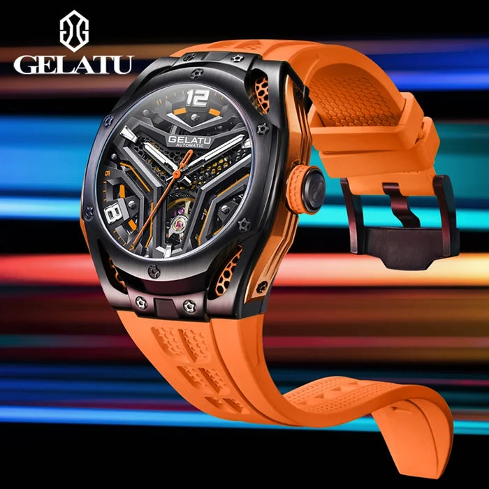 Gelatu 6007 Luxury Skeleton Sport Watch