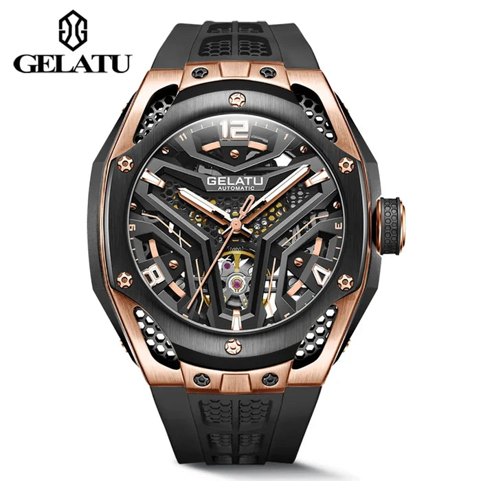 Gelatu 6007 Luxury Skeleton Sport Watch