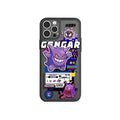 Ghost iPhone Case with TPU Protection: black, dark gray Gengar Pokémon character, cartoon, gaming/anime-themed style