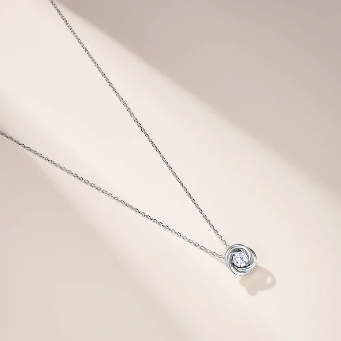 Gold Plated Moissanite Pendant Necklace