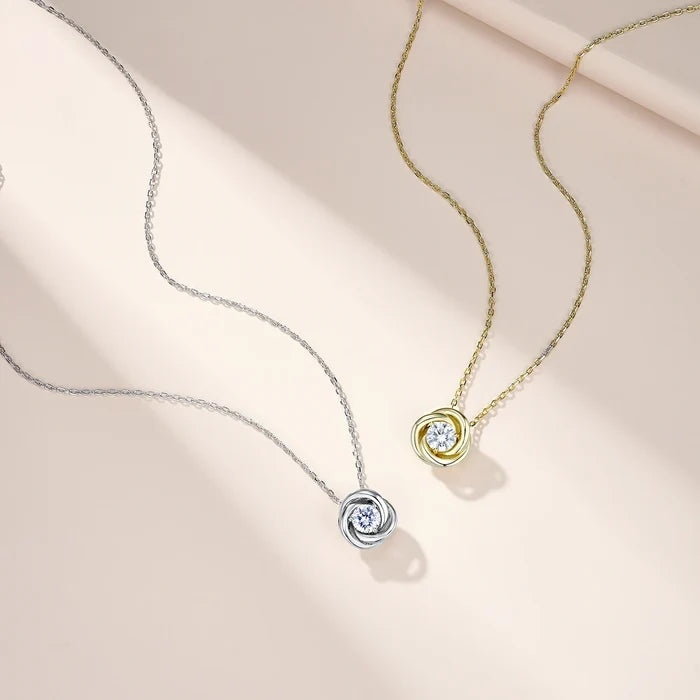 Gold Plated Moissanite Pendant Necklace