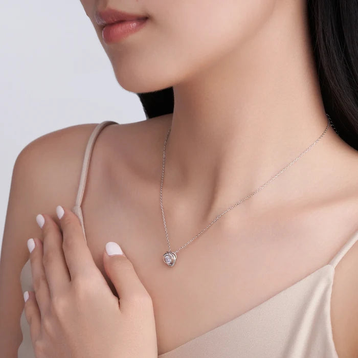 Gold Plated Moissanite Pendant Necklace