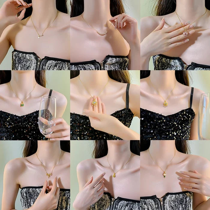 Gold Plated Zircon Diamond Collar Necklace