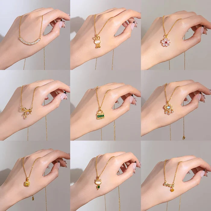 Gold Plated Zircon Diamond Collar Necklace