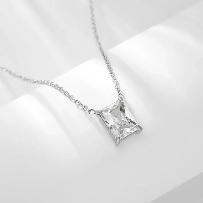 Gold Plated Zircon Necklace - Anti Tarnish Jewelry