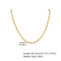 Gold Tone Stainless Steel Minimalist Necklace