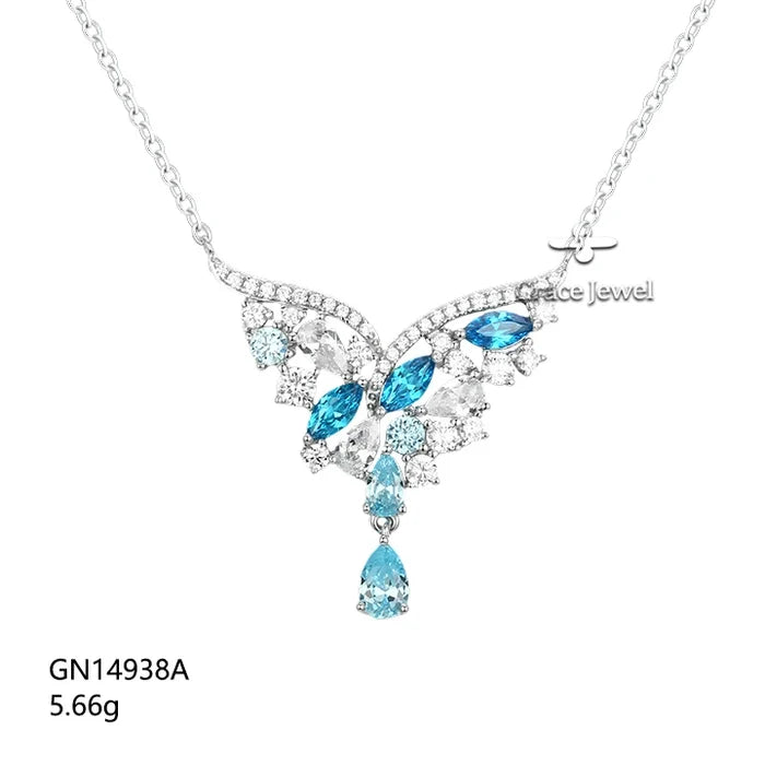 Grace Jewel Luxury CZ Silver Necklace
