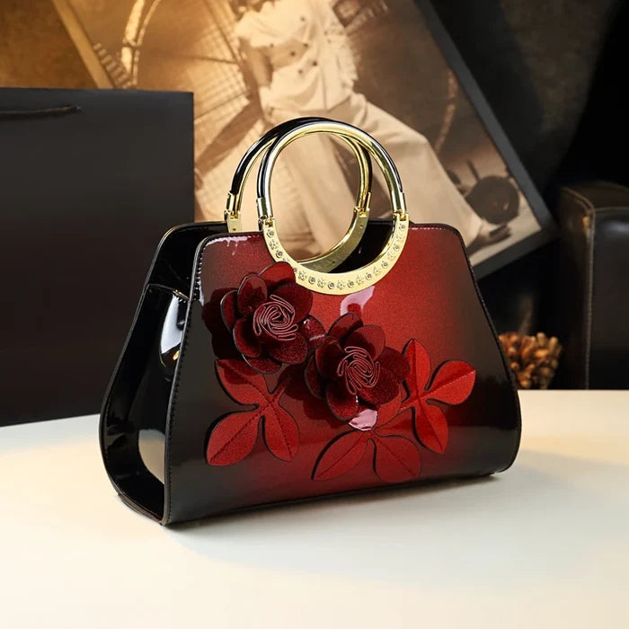 Gradient Flower Luxury Leather Handbag