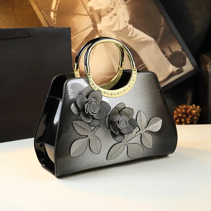 Gradient Flower Luxury Leather Handbag