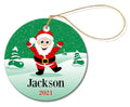 Green Snow Round Decoration