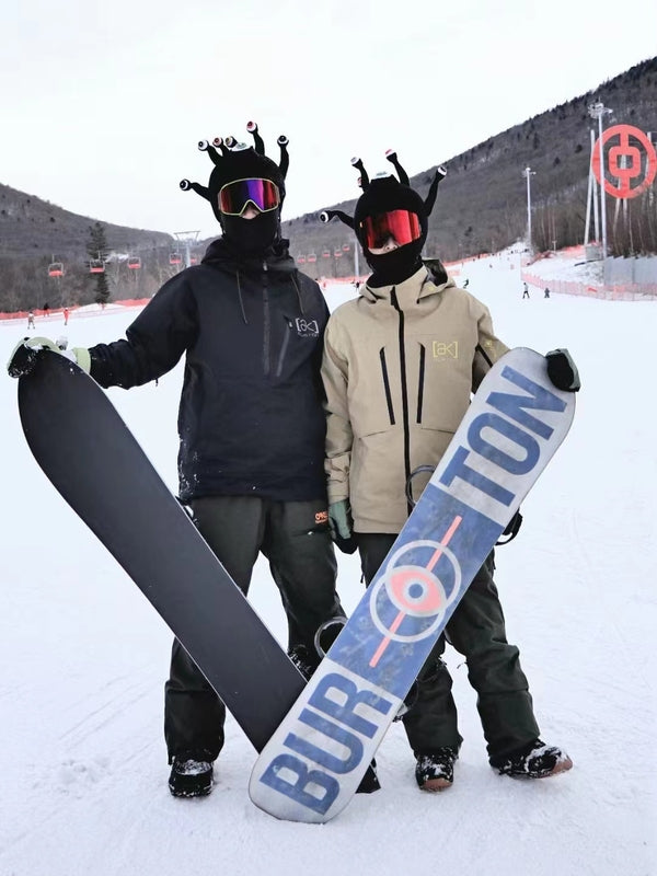 Helmet Rizz Funny Snowboard Helmet Cover: black, white fantasy multi-eyed creature, cartoon, whimsical style