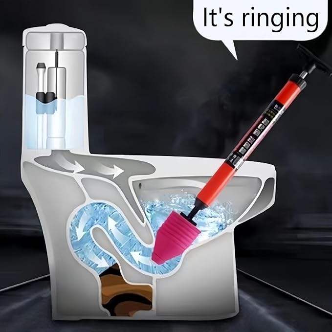 High-Pressure DS2812 Toilet Plunger Air Drain Clog Remover for Bathroom Pipes