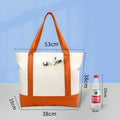 High Quality Custom Cotton Canvas Tote Bag with Zipper Pocket