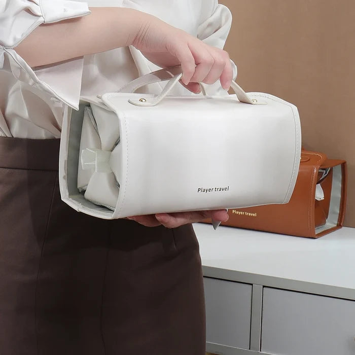 High Quality Custom Detachable Vegan Leather Makeup Organizer