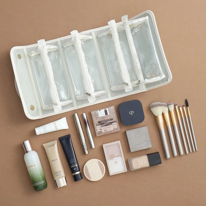 High Quality Custom Detachable Vegan Leather Makeup Organizer