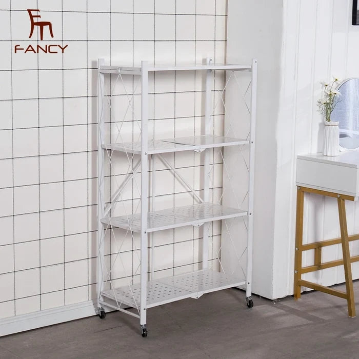 High Quality Hot Selling Large Capacity Kitchen Rack Shelf White and