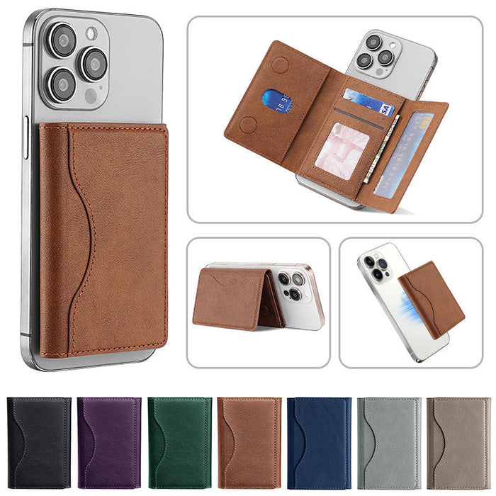 High-Quality Leather Magnetic Card Holder Wallet